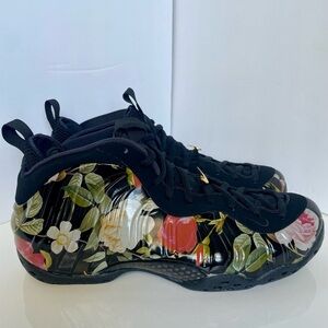 New Nike FoamPosite Sz 11 Floral With Rare Matching T-shirt Sz XL